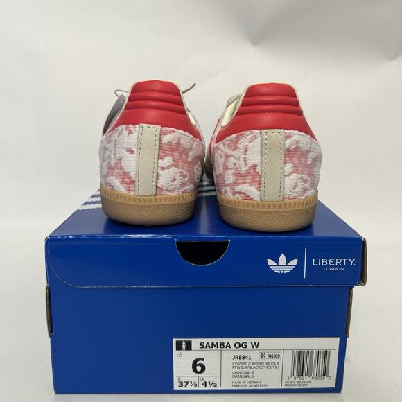 Adidas Samba OG X Liberty London - “Better Scarlet” JR8841 - Picture 4 of 6
